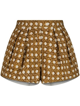 Vienna Straw pleated shorts