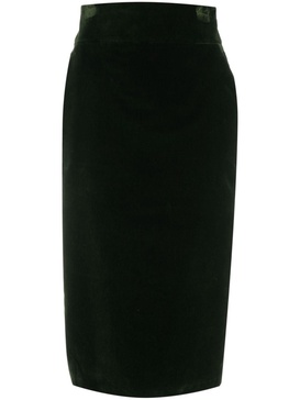 cotton velvet midi skirt