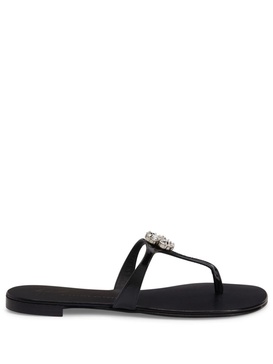 Brionne crystal-embellished leather sandals