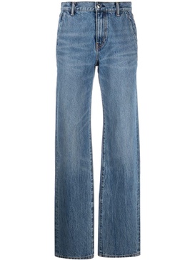 logo-patch straight-leg jeans