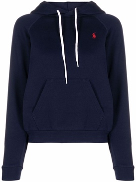 embroidered-logo hoodie