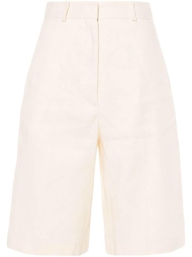 pressed-crease knee-length shorts