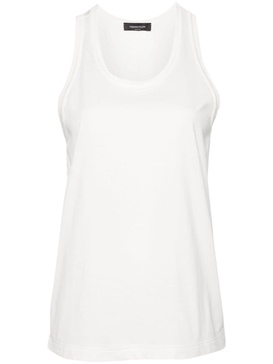 panelled cotton tank top