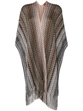 signature zigzag woven cape 