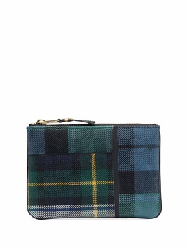 tartan-patchwork wallet