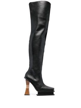 Veena 120mm leather knee boots