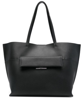 faux-leather tote bag 