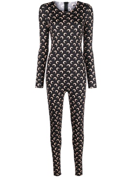 black crescent moon print jumpsuit