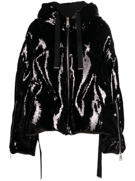 sequined padded jacket