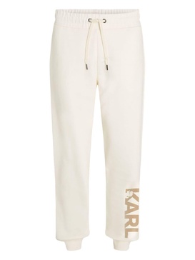 flocked-logo organic-cotton track pants