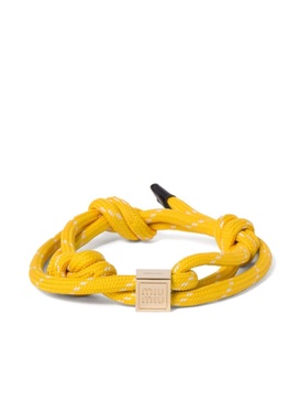 logo-engraved cord bracelet