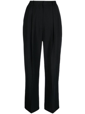 double-pleated tailored trousers