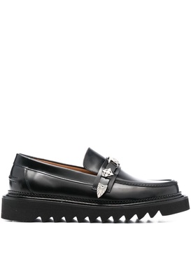 chunky leather loafers