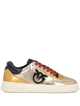 Mandy 01 laminated-leather sneakers