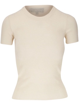 Hettie ribbed silk T-shirt