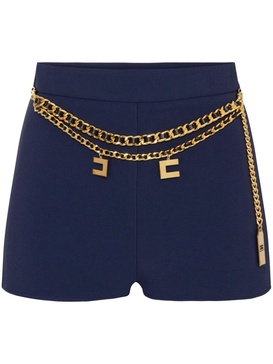 chain link-detailing shorts 