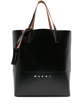 Tribeca logo-print faux-leather tote bag