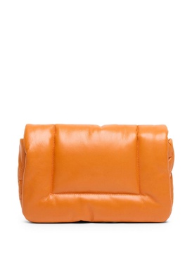 Riquadro padded leather clutch bag