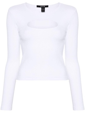 cut-out ribbed top