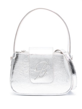 crystal-B leather tote bag