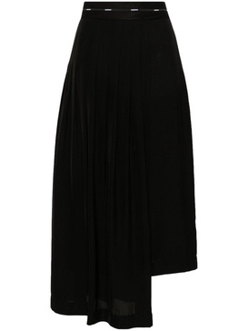 pleated midi skirt