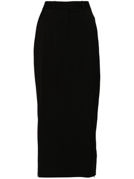 Black Zip-Up Maxi Skirt