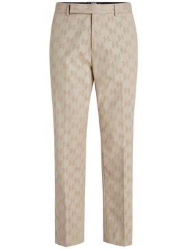 monogram-pattern tailored trousers