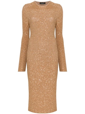 sequined midi dress