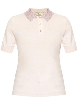 rhinestone-embelished polo shirt