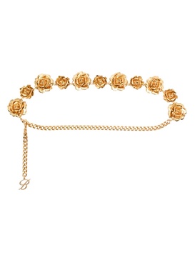 floral-motif chain belt