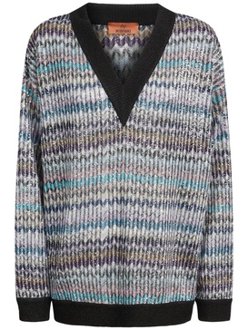 Multicolor V-neck Sweater