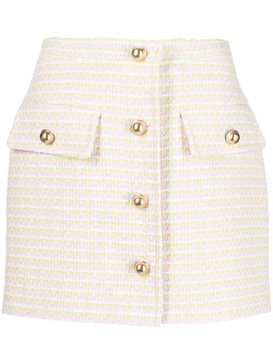 button-up mini skirt