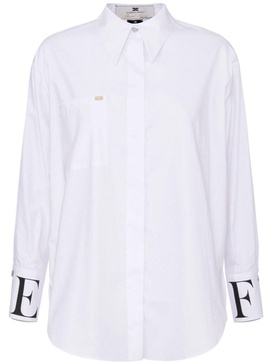 logo-print cotton shirt