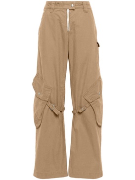 straight cotton cargo trousers