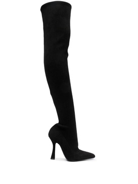 105mm square-toe over-the-knee boots 