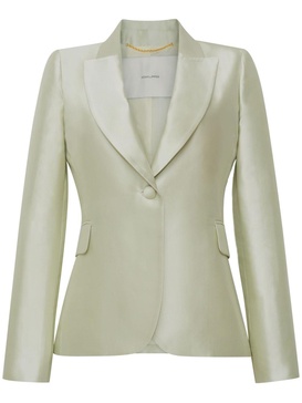 single-breasted silk blazer