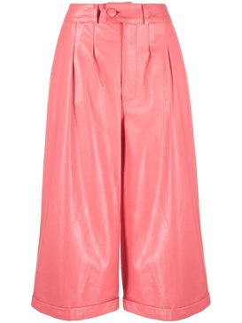 Hose leather cropped trousers