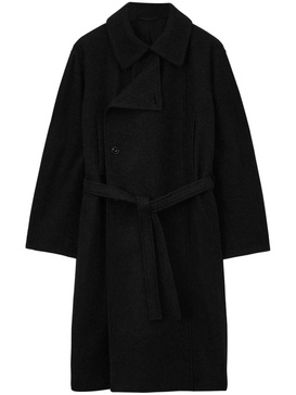 asymmetrical wool coat 