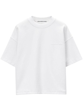 logo-embossed cotton T-shirt