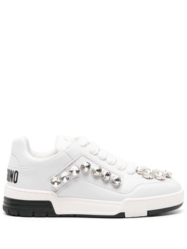 crystal-embellished panelled sneakers