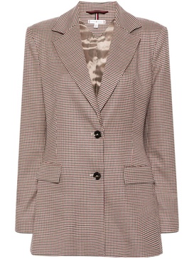 houndstooth-pattern single-breasted blazer  