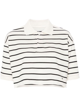 striped cotton polo shirt 