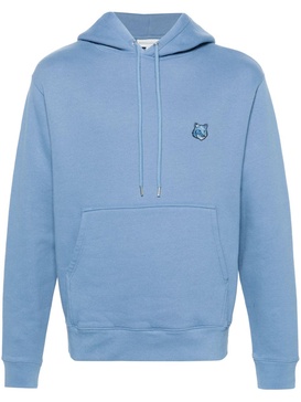 Blue Bold Fox Head Hoodie