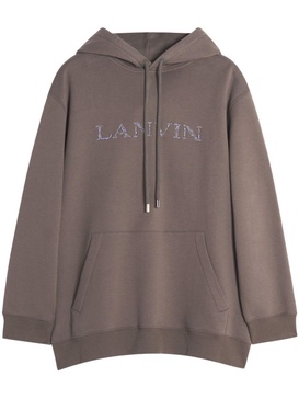 bead-embroidered hoodie