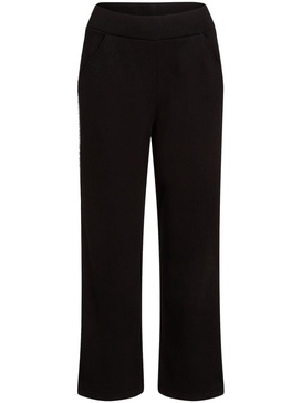 logo-tape wide-leg trousers