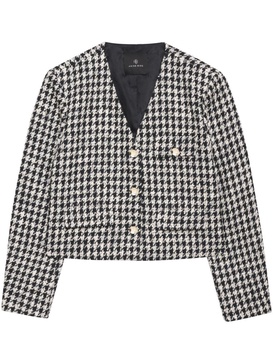 Cara houndstooth-pattern blazer