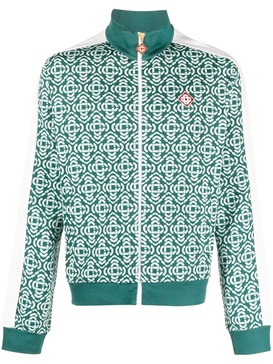 monogram-jacquard track jacket