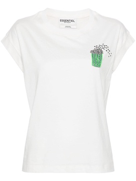 popcorn sequin-design T-shirt