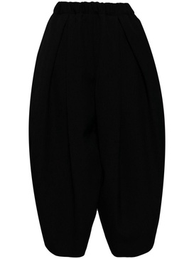 cotton cropped tapered trousers