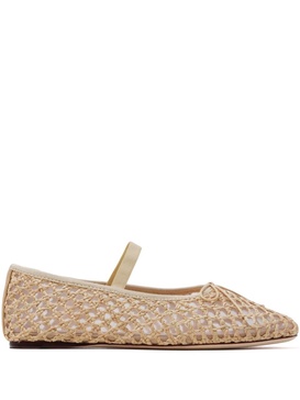 Leonie raffia ballerina shoes